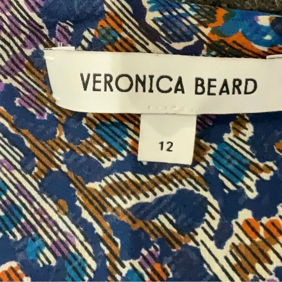 Veronica Beard Navy Floral High Low Dress - Picture 6 of 7